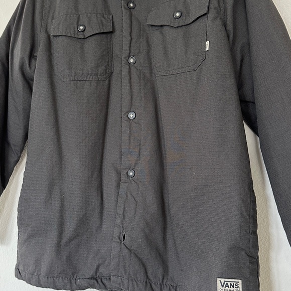 Vans Men's Charcoal Shirt Jacket with Black Sherpa Interior - Picture 2 of 6